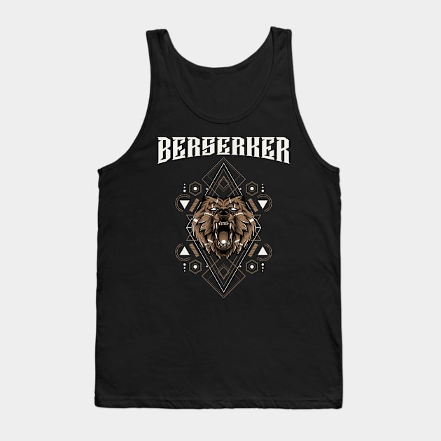 Berserker Viking Bear Tank Top by PlimPlom